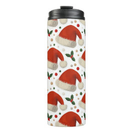 Garrafa Térmica Chapéus de Papai Noel