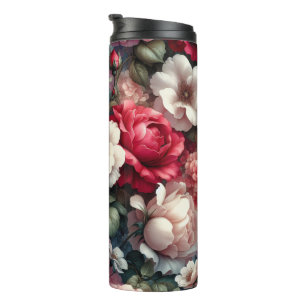 Garrafa Térmica Charme Floral Rosa Atemporal