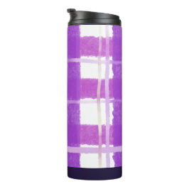 Garrafa Térmica Charming Checks in Lilac and White