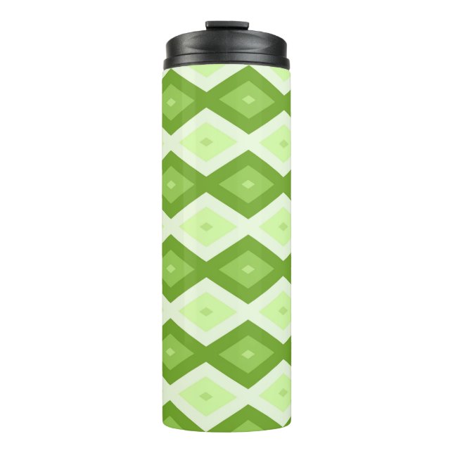 Garrafa Térmica Chartreuse green diamond pattern (Frente)