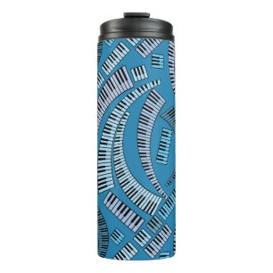 Garrafa Térmica Chaves de Piano Curvas