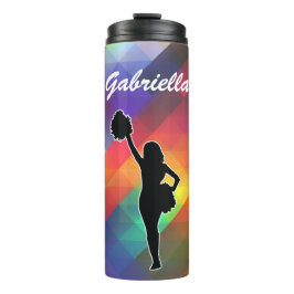 Garrafa Térmica Cheerleader Silhouette Colorful BG personalize