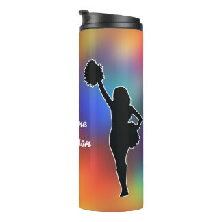 Garrafa Térmica Cheerleading - Cheerleader silhouette Personalize
