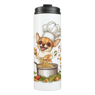 Garrafa Térmica Chef Chihuahua - Mestre de Cachorro Culinário