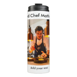 Garrafa Térmica Chef cozinheiro adiciona nome SMS homens padaria d