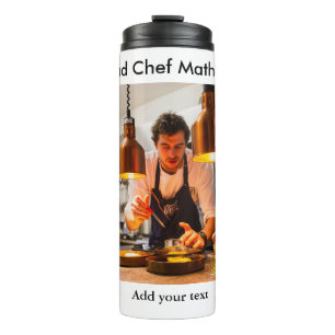 Garrafa Térmica Chef cozinheiro adiciona nome SMS homens padaria d