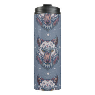 Garrafa Térmica Chefes de lobo com decoração de vassoura