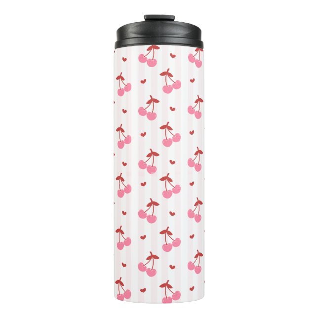 Garrafa Térmica Cherry Pattern with Hearts  (Frente)