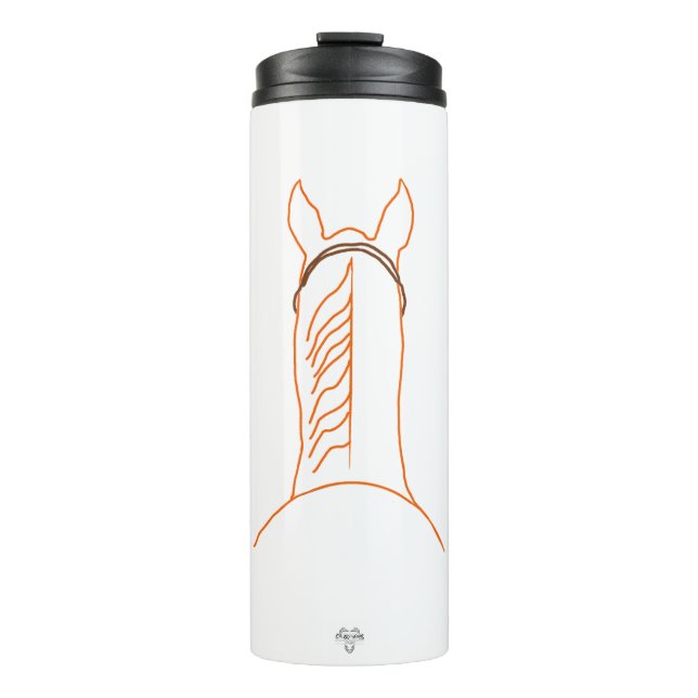 Garrafa Térmica Chestnut Horse Line Art Thermal Tumbler (Frente)