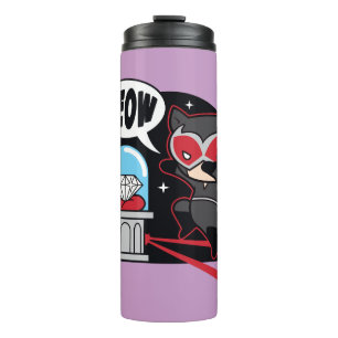 Garrafa Térmica Chibi CatWomen Roubando Um Diamante