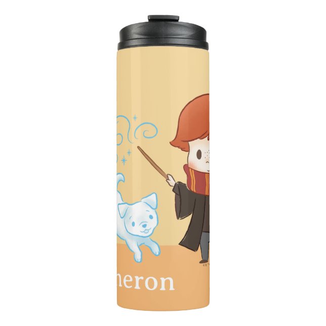 Garrafa Térmica Chibi Ron Weasley Patronus (Frente)