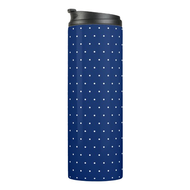 Garrafa Térmica Chic Black Thermal Tumbler with White Dot Pattern (Rotação à direita)