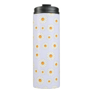 Garrafa Térmica Chic Daisy Flower Pattern - Design Floral Bonito -
