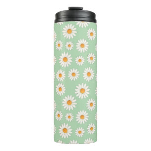 Garrafa Térmica Chic Daisy Flower Pattern - Design Floral Bonito -