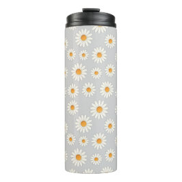 Garrafa Térmica Chic Daisy Flower Pattern - Design Floral Bonito -