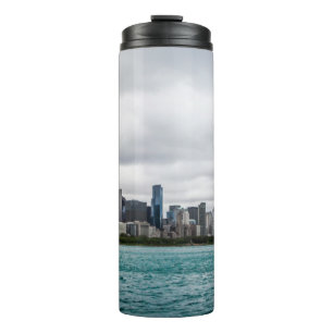 Garrafa Térmica Chicago Skylinechicago, skyline, aérea, arquiteto
