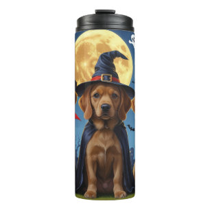 Garrafa Térmica Chihuahua Dog Pumpkin Halloween Engraçado