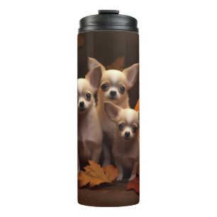 Garrafa Térmica Chihuahua Puppy Autumn Delight Pumpkin