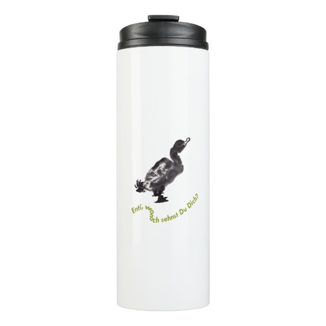 Garrafa Térmica Chinesische Tuschekunst mit Entenmotiv (Frente)