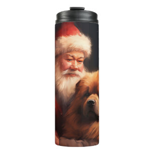 Garrafa Térmica Chow Chow com Papai Noel Natal Festivo