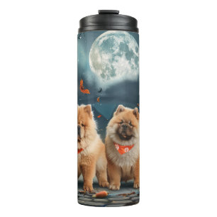 Garrafa Térmica Chow Chow Halloween Assustador