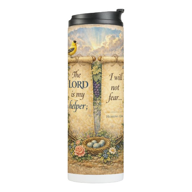Garrafa Térmica Christian Bible Verse Thermal Tumbler Water Bottle (Giro à esquerda)