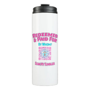 Garrafa Térmica Christian QR Code Tumbler Resgatado e Pago por