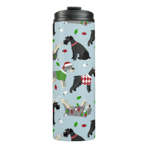 Garrafa Térmica Christmas Schnauzer