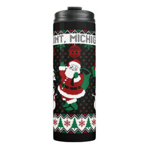 Garrafa Térmica Christmas Ugly Sweater Flint Michigan