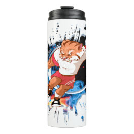 Garrafa Térmica Chute como se estivesse quente. futebol de animaçã