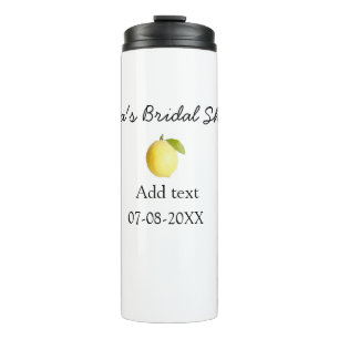 Garrafa Térmica Chuva de noiva limão moderna simples minimalista r