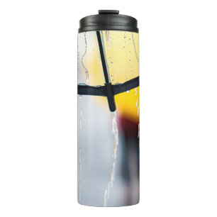 Garrafa Térmica Chuva do guarda-chuva do dia chuvoso