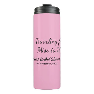 Garrafa Térmica Chuveiro de noiva de viagem adicionar nome data de