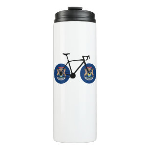Garrafa Térmica Ciclismo de Bandeira do Michigan