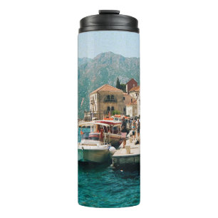 Garrafa Térmica Cidade costeira de Perast, Montenegro