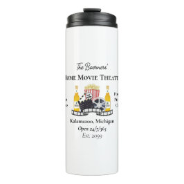 Garrafa Térmica Cinema Doméstico Pipoca Clapperboard