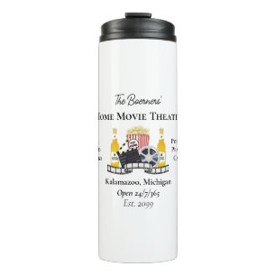 Garrafa Térmica Cinema Doméstico Pipoca Clapperboard