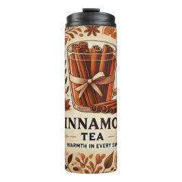 Garrafa Térmica Cinnamon Tea Design AI art