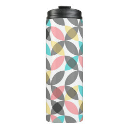 Garrafa Térmica Circular geométrica colorida, moderna e alegre