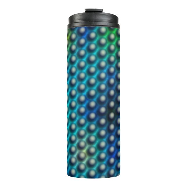 Garrafa Térmica Círculos de desenho que se parecem com esferas ou  (Frente)