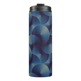 Garrafa Térmica Círculos metálicos ilusão óptica, patamar sem cost
