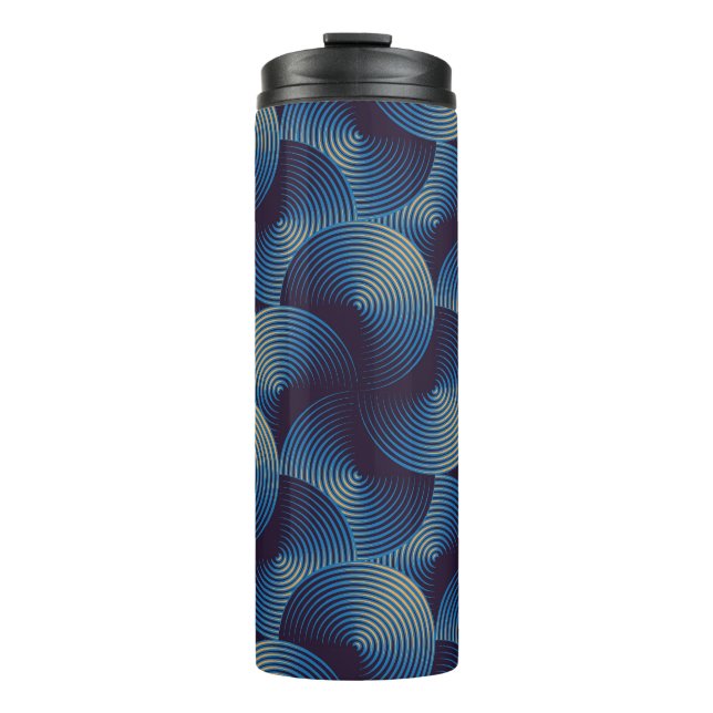 Garrafa Térmica Círculos metálicos ilusão óptica, patamar sem cost (Frente)