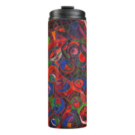 Garrafa Térmica Círculos vermelhos