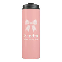 Citação Inspiradora com Nome e Laço Rosa Moderno