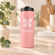 Citação Inspiradora com Nome e Laço Rosa Moderno