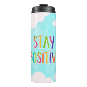Garrafa Térmica Citação motivacional positiva pintada