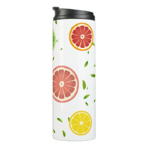 Garrafa Térmica Citrino tropical SUMMER Laranja limão fina