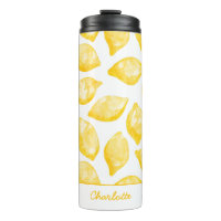 Citrus Personalizados com Padrão de Limão de Aquar