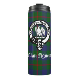 Garrafa Térmica Clan Agnew Crest Crachá e Tartan