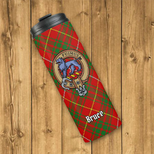 Garrafa Térmica Clan Bruce Crest sobre Tartan